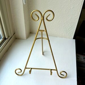 Gold metal easel - decorative